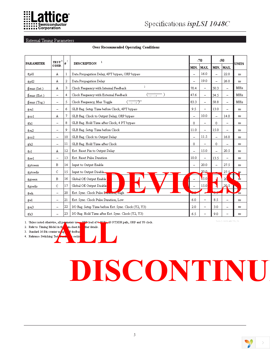 ISPLSI 1048C-50LQ Page 6